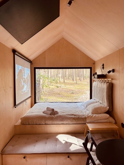 Całoroczny ogrzewany domek Tiny House z zestawem kinowym, rejestracja na przyczepę, 6,6m x 2,5m + gratisy