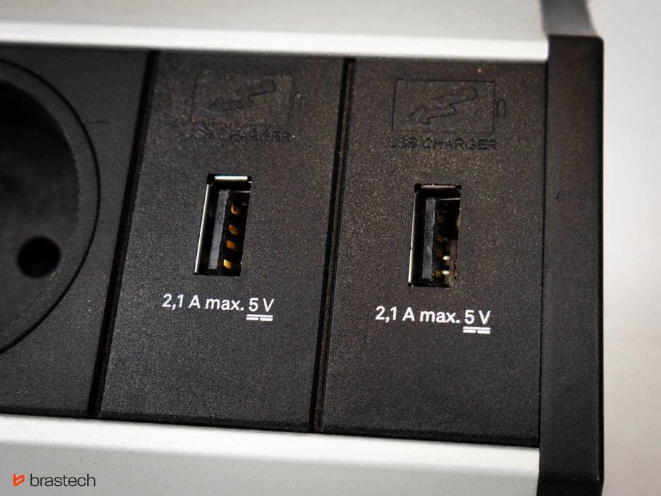 Listwa zasilająca EVOline Dock 2×230V + 2×USB