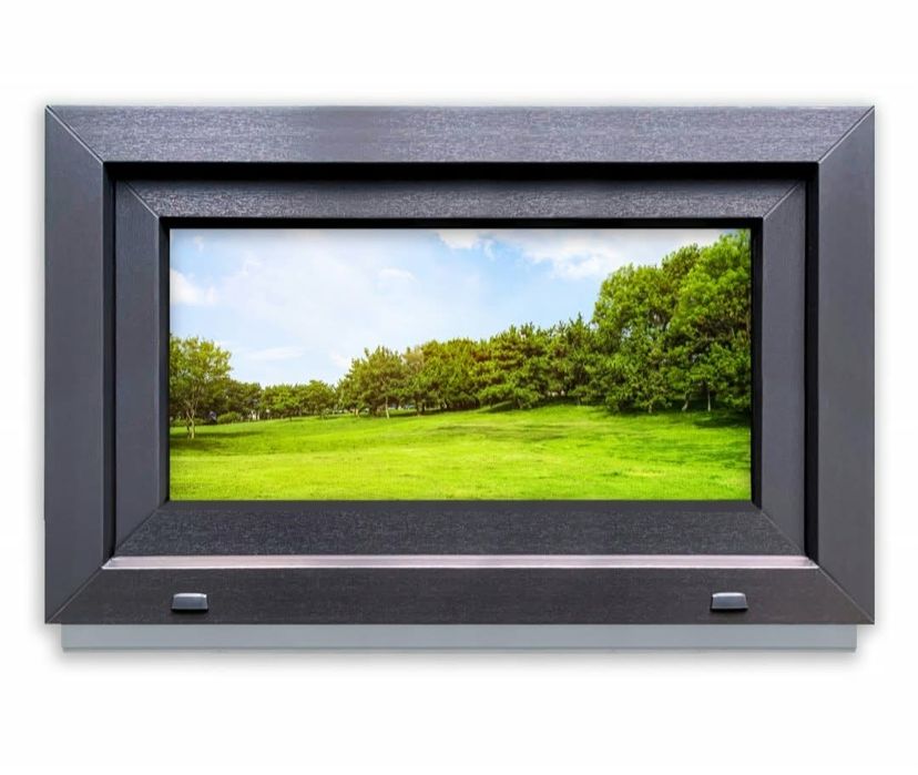 Nowe okno garażowe uchylne rozwierne