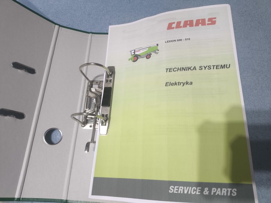 Książka elektryka hydraulika Claas Lexion 510-600