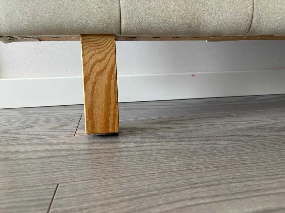 Cabeceira estofada creme 160 cm — IKEA
