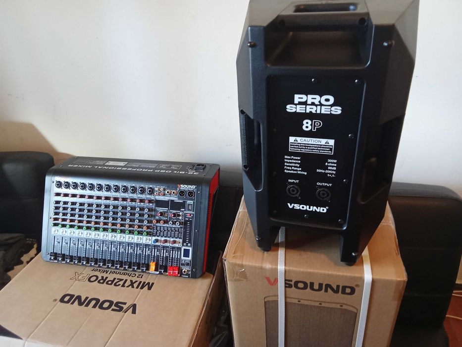 Mesa De Mistura 12 Canais C/ BT/LCD/USB/PC/DSP VSOUND