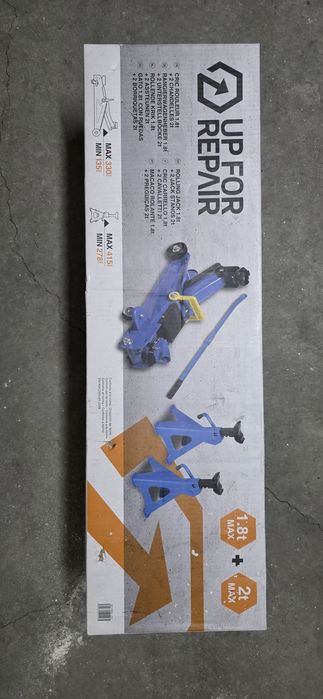 Macaco hidráulico com rodas  + 2 Preguiças (Novo)