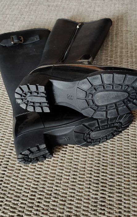 Kalosze czarne gumowce rozmiar 36 na zamki jak nowe