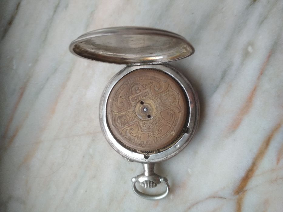 Relógio de bolso antigo Hebdomas 8 jours