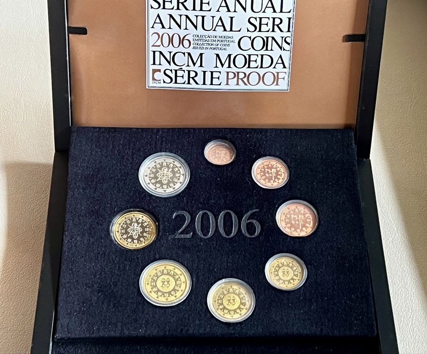 Série Proof 2006 INCM – 8 Moedas Euro – Caixa Original + Certificado
