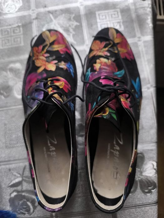 Piękne skórzane jazzówki damskie zapatto