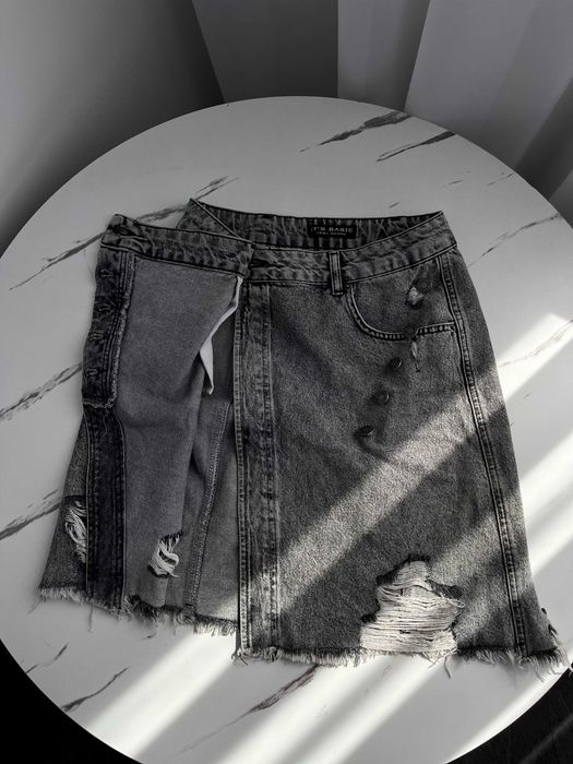Спідниця джинсова сіра міні розімір S Zara