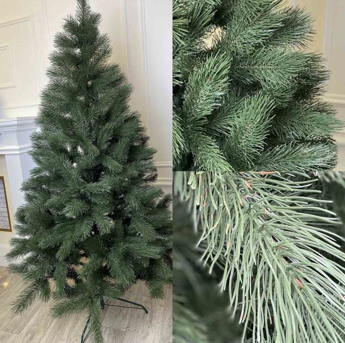 Ялинка зелена засніжена штучна ПВХ лита