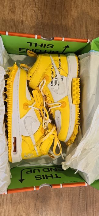 Nike Off-White Air Force 1 Yellow - Nowe, Oryginalne!!!