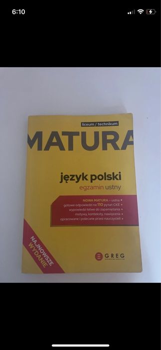 matura ustna Polski, wydawnictwo GREG