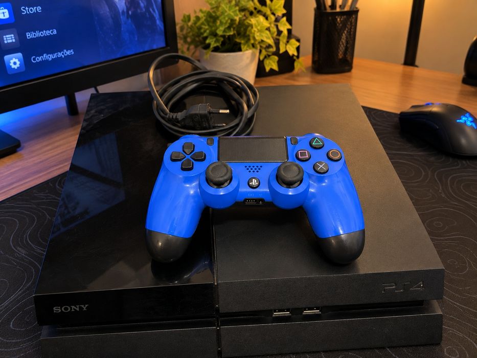 PS4 FAT 500GB – Firmware 9.60 + Comando + Cabo
