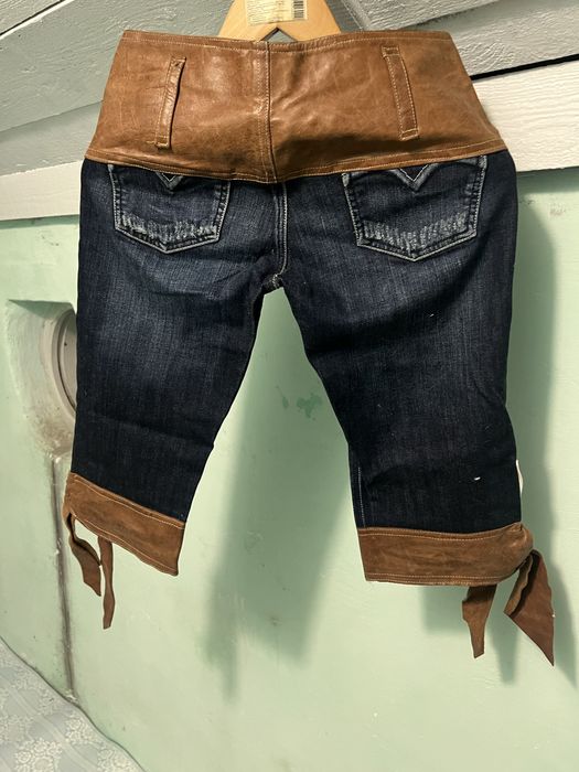 Брюки капрі шкіра джинс