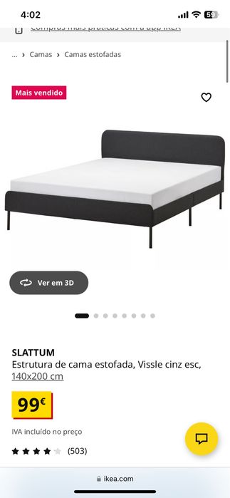 Cama ikea slattum