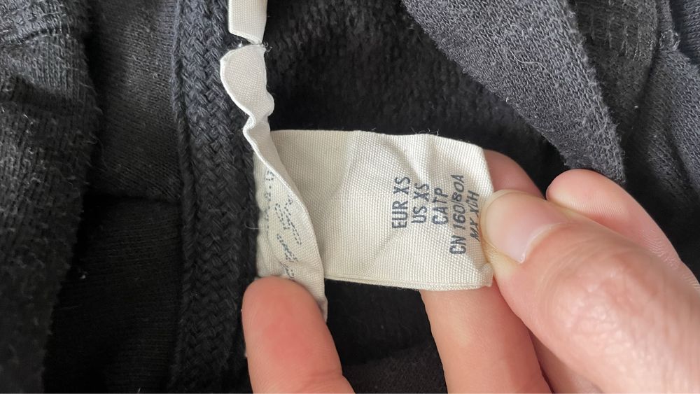 Czarna bluza z kapturem H&M logg XS/34