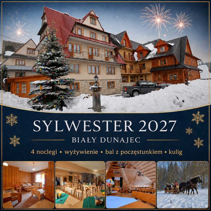 Zakopane 8km OW noclegi sylwester zabawa, kulig, karczma Termy