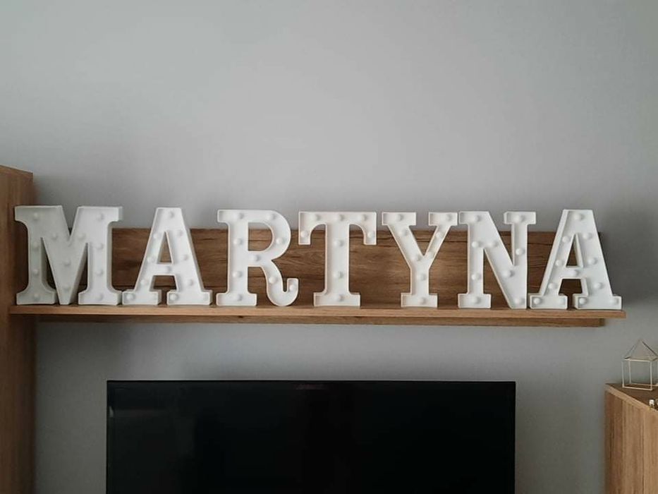 Litery literki świecące napis MARTYNA