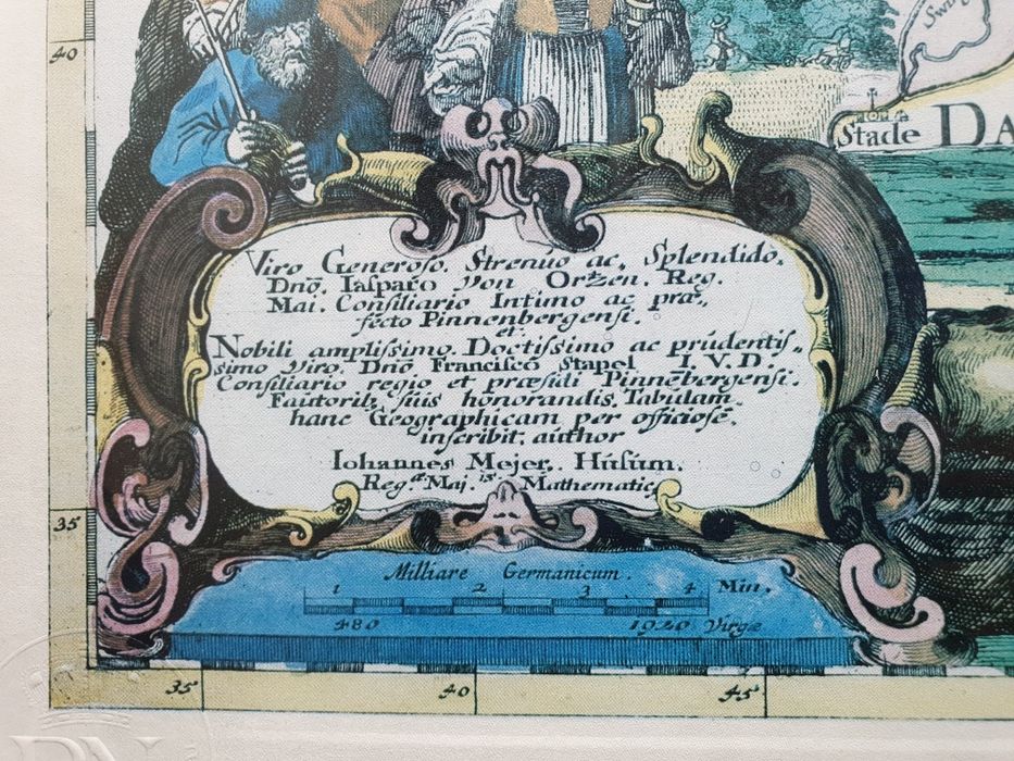 Quadro e Raro Mapa autêntico Amsterdam 1662 - Holanda