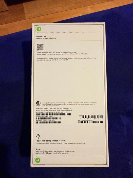 iPhone 17Pro 1TB