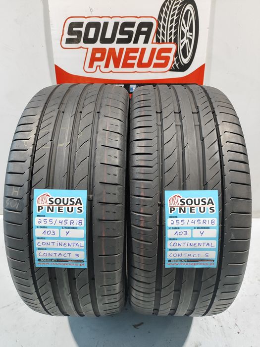2 pneus semi novos 255-45R18 Continental - Oferta dos Portes