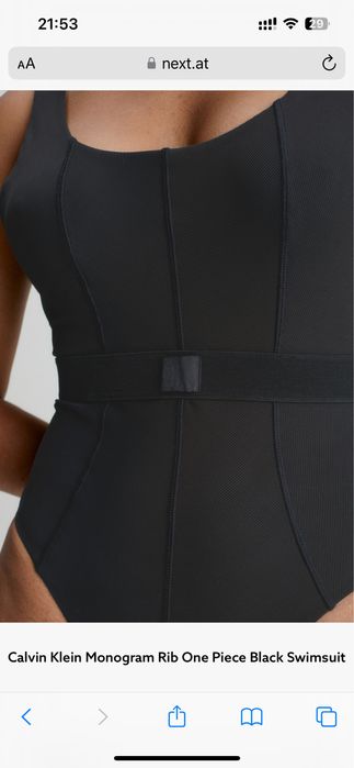Купальник Calvin Klein CK Monogram Rib One Piece Swimsuit