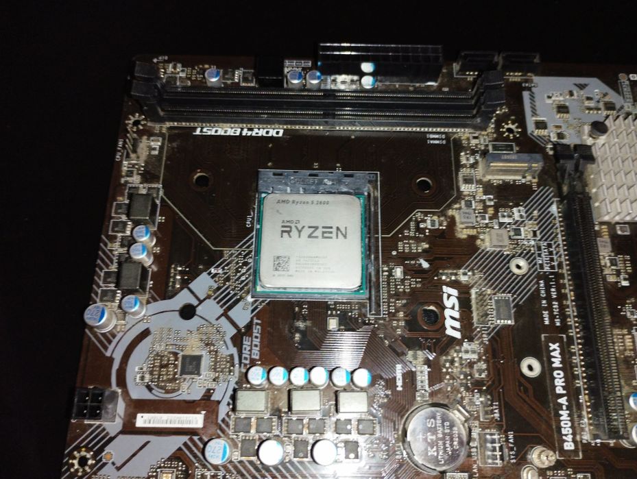 Płyta MSI B450M-A PRO MAX DDR4 + RYZEN 5 2600