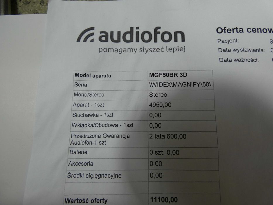 Aparat słuchowy widex magnify mbr 3d 50