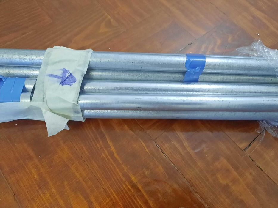 9 Barras de Alumínio | Tubos Galvanizados | 2 metros cada