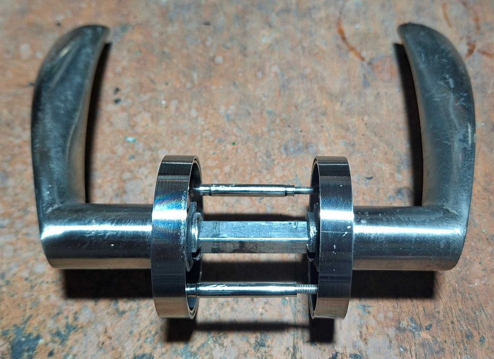 Klamka do drzwi wewnętrznych nikiel zestaw 4szt