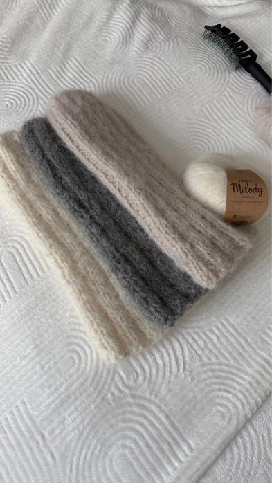 Recznie wykonana czapka z naturalnych włókien