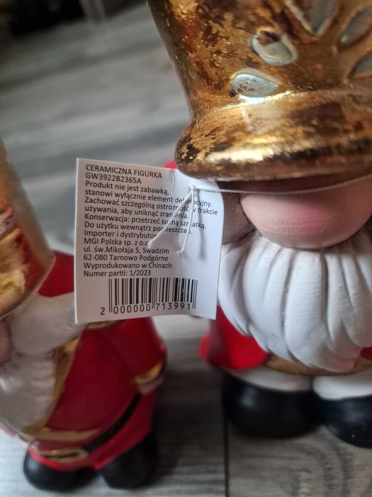 Dziadek do orzechów figurka bożonarodzeniowa mikołaj ceramiczna