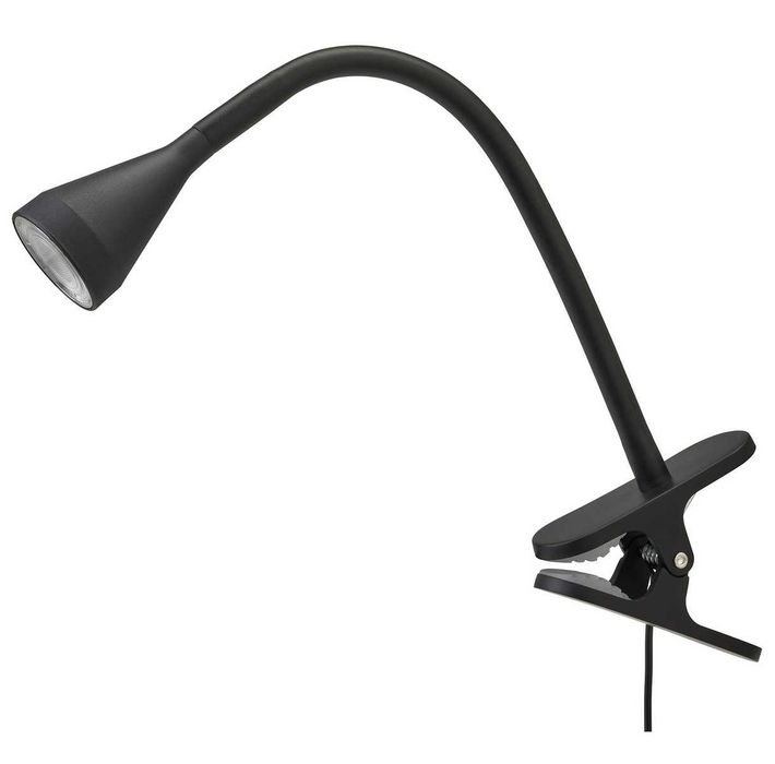 Lampa / reflektor z klamrą LED, czarny IKEA NÄVLINGE