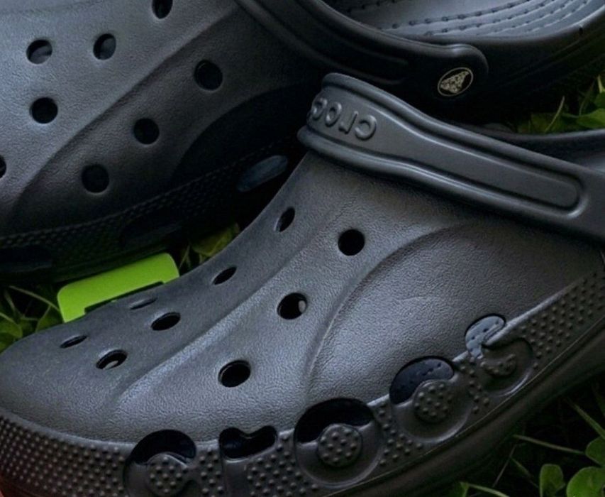 Чоловічі шльопанці сабо crocs baya/чорні крокс