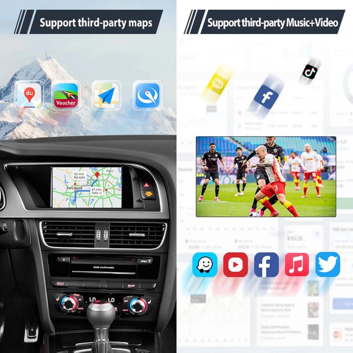 Radio samochodowe JUNSUN Audi A4 A5 Q5 2009-2015 CARPLAY ANDROID AUTO Czarny