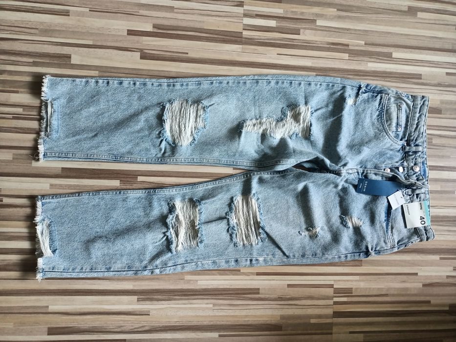 Nowe jeansy Sinsay rozmiar L 40 wysoki stan prosta nogawka