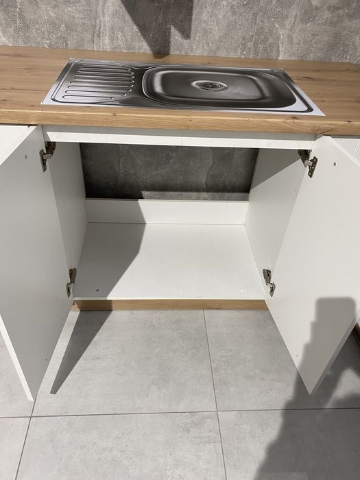 Nowoczesna kuchnia zestaw komplet NOWY meble Cargo biała szara grafit