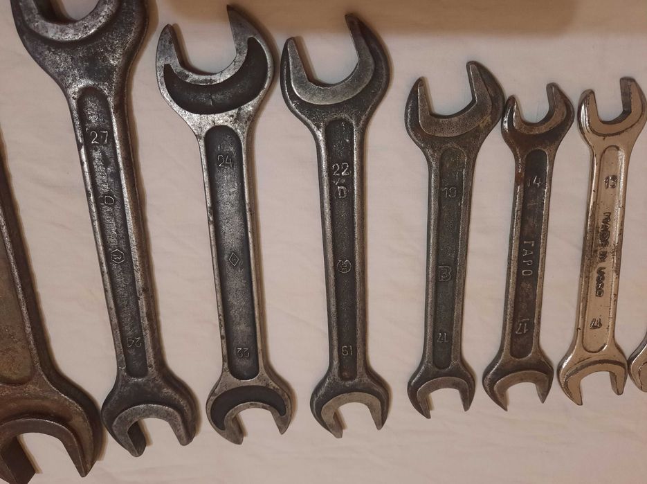Недорого! Набор гаечных ключей рожковых 18шт, размер 6-46, СССР