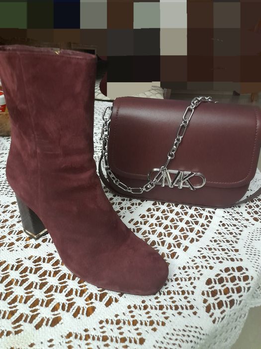 Ботильоны Michael kors из нат.замши, цвета бордо, бургунди