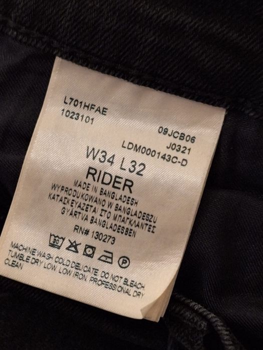 Spodnie Lee męskie czarny jeans