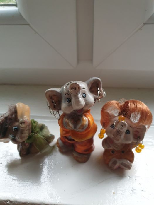 Kolekcjonerskie zabawne słoniki. 3 szt.