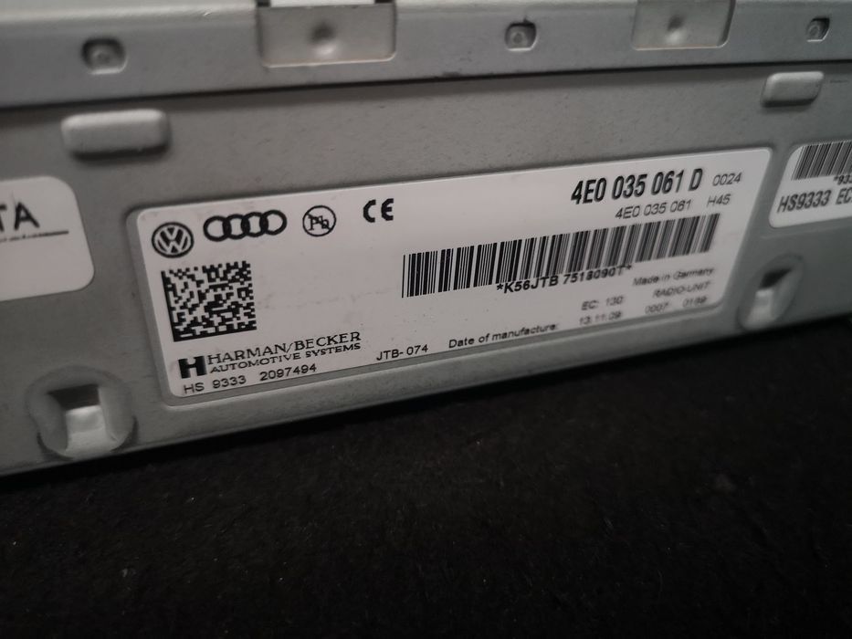 Centralina MMI Radio modulo Audi a8 a6 d3 c6 2003- EPC  4e0035061d OEM