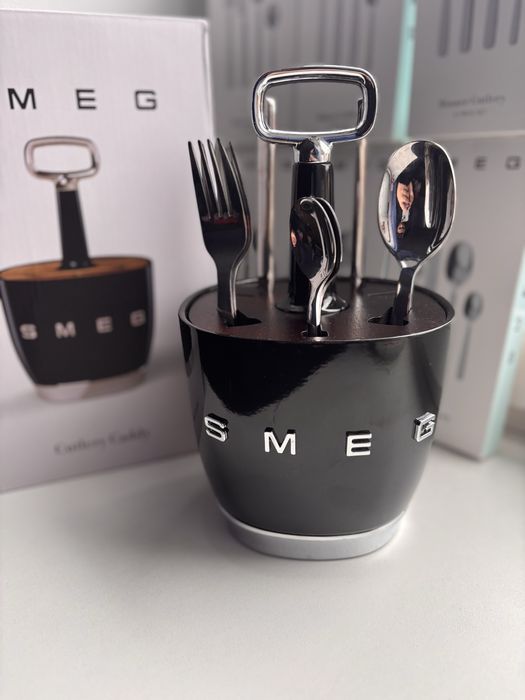 Органайзер пвд столові прибори SMEG чорний на 6 персон