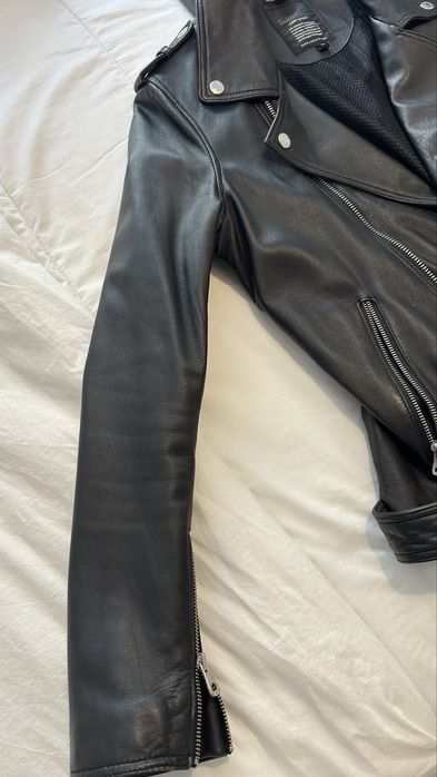 Blusao motard em pele
