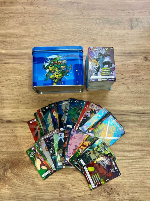 СР УР Черепашки Карточки коллекция картки ниндзя бокс боевая четверка