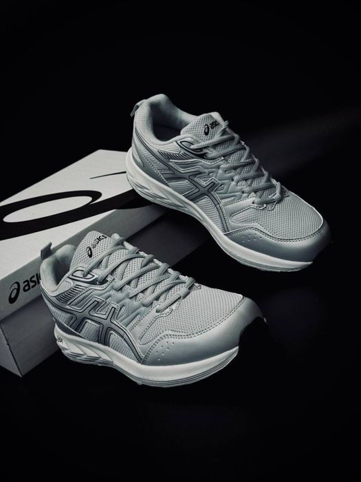 Мужские кроссовки Asics Gel серые комфортные кросовки асикс