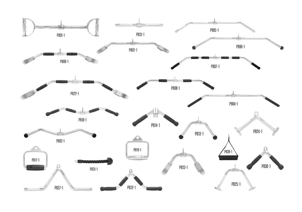 Acessórios Pegas Polias Estação de Cabos Musculação Ginásio (NOVAS)