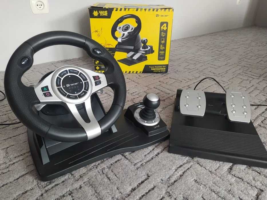 Kierownica i pedały TRACER Roadster 4 w 1 (PC/PS3/PS4/Xone)