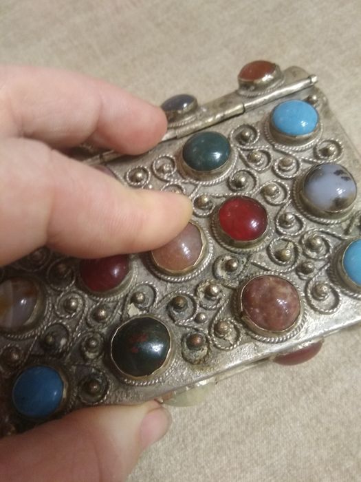 Свадебная шкатулка с камнями, натуральный камень украшение, шкатулка