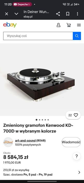 Gramofon Kenwood KD-700D