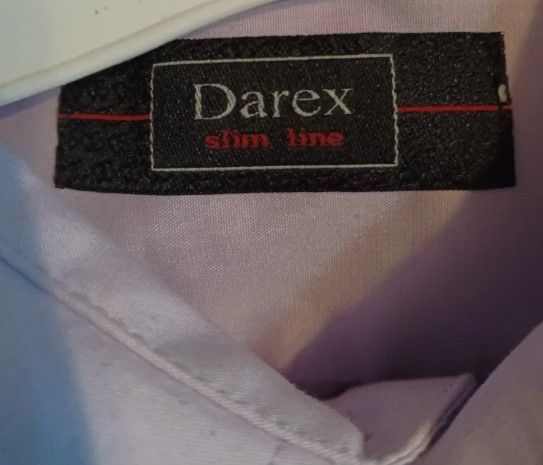 koszula męska kołnierzyk biała krótki rękaw slim line darex 44/182-188